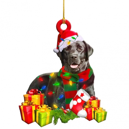 多色-21＃かわいい犬の木のクリスマスツリーオーナメント  飾り長さ10cm、1 着 の画像