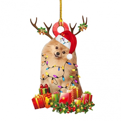多色-22＃かわいい犬の木のクリスマスツリーオーナメント  飾り長さ10cm、1 着 の画像