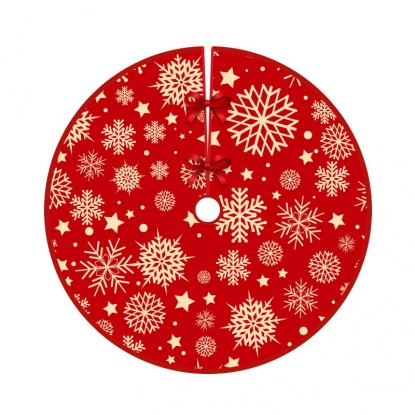 赤-9＃素敵 ベルベット クリスマスツリースカート オーナメント 飾り直径90cm、1着 の画像