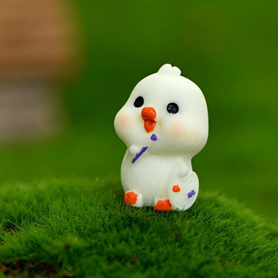 Immagine di White - 6# Cute Duck Resin Micro Landscape Miniature Decoration DIY Gardening Accessories 2.5x1.7cm, 1 Piece
