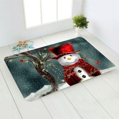 多色-4＃フランネルクリスマスベッドルームコリドー滑り止めカーペット40x60cm、1個 の画像