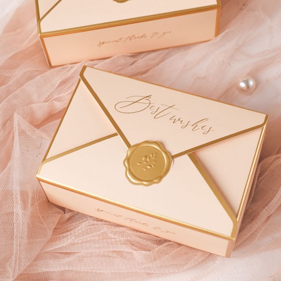 Picture of Paper Jewelry Gift Packing & Shipping Boxes Rectangle Champagne Gold 10.5cm x 7cm , 10 PCs