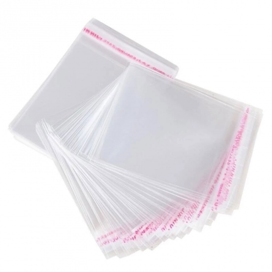 Bild von OPP Selbstklebende Beutel Rechteck Transparent (Verfügbar Raum: 22x17cm) 25cm x 17cm , 100 Stück