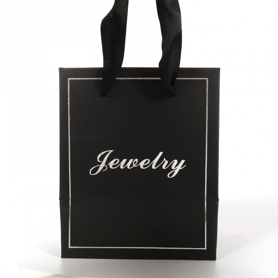 Picture of Paper Jewelry Gift Jewelry Box Rectangle Black 17cm x 16cm x 8cm , 1 Piece