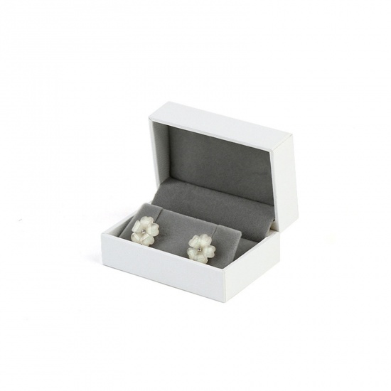 Picture of Paper Jewelry Gift Jewelry Box Rectangle White 7.5cm x 5cm x 3.5cm , 1 Piece