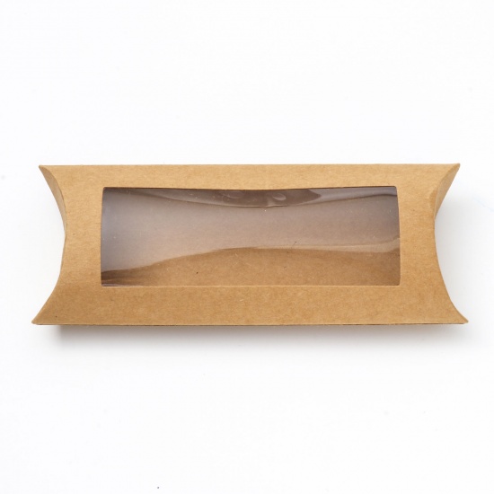 Picture of Paper Jewelry Gift Packing & Shipping Boxes Pillow Kraft Paper Color 16cm x 6.3cm x 2.4cm , 5 PCs