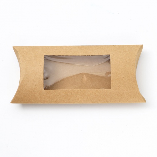 Picture of Paper Jewelry Gift Packing & Shipping Boxes Pillow Kraft Paper Color 16cm x 7.2cm x 2.5cm , 5 PCs