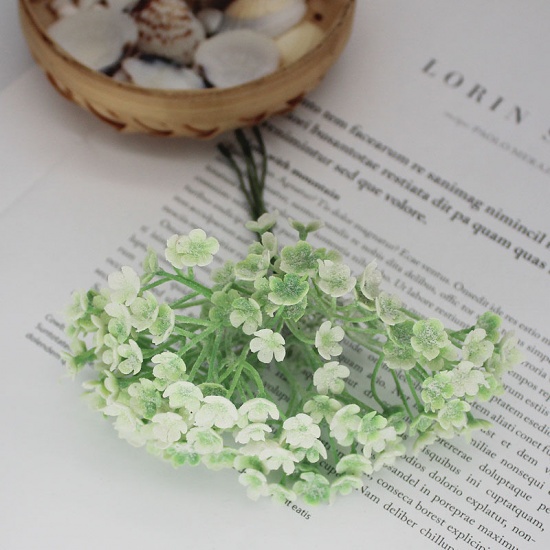Picture of Light Green - 5# Plastic Artificial Frost Plants DIY Bouquet Accessories Home Decoration 12cm long, 1 Bunch