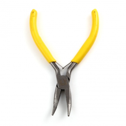 Picture of 45 Carbon Steel & Plastic Jewelry Tool Pliers Yellow 12.2cmx 6cm, 1 Piece