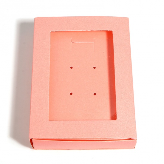 Picture of Paper Jewelry Gift Packing & Shipping Boxes Rectangle Pink 11.5cm x 8.5cm x 2.5cm , 5 Sets (3 Pcs/Set)
