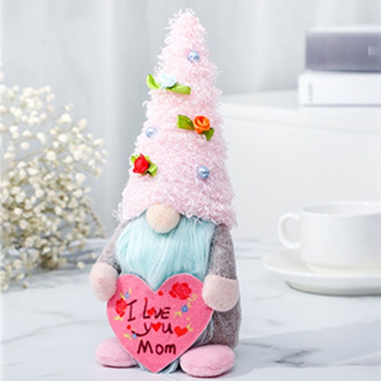 Picture of Multicolor - 1# Nonwoven Heart Gnome Faceless Dwarf Elf Doll Mother's Day Gift Ornament Decoration 22x10cm, 1 Piece