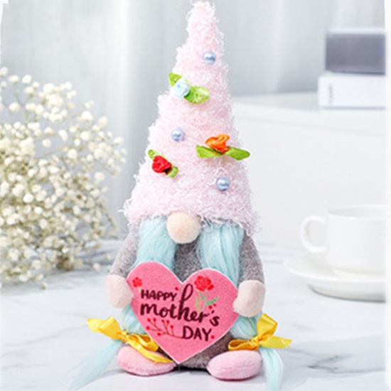 Picture of Multicolor - 2# Nonwoven Heart Gnome Faceless Dwarf Elf Doll Mother's Day Gift Ornament Decoration 22x10cm, 1 Piece