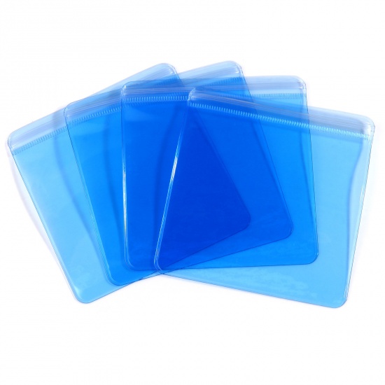 Picture of PVC Grip Seal Zip Lock Bags Rectangle Blue (Useable Space: 10.5cmx10cm) 11cm x 10.5cm, 10 PCs