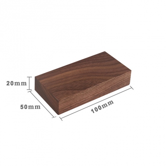 Bild von Nussbaum Schmuckdisplay Rechteck Dunkelbraun 10cm x 5cm x 2cm , 1 Stück