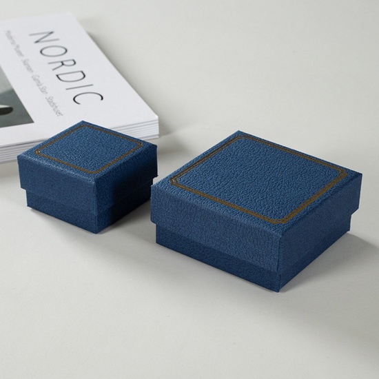 Imagen de Cajas Papel de Cuadrado , Azul Oscuro 5cm x 5cm x 3cm , 10 Unidades