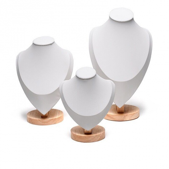 Bild von PU & Holz Schmuckdisplay Weiß 23.5cm x 16.5cm x 10.5cm , 1 Stück