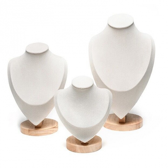 Bild von Holz & Velvet Schmuckdisplay Beige 29cm x 19cm , 1 Stück