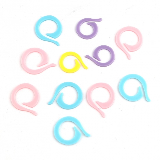 Picture of Acrylic Knitting Stitch Holders Mixed Color 22mmx17mm - 26mmx20mm, 5 Boxes ( 20 PCs/Box)
