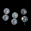 Picture of Acrylic Bubblegum Beads Ball Clear AB Color Crackle About 8mm Dia, Hole: Approx 2mm, 200 PCs