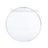 Picture of 304 Stainless Steel Blank Stamping Tags Pendants Round Silver Tone One-sided Polishing 5.4cm Dia., 3 PCs
