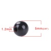 Bild von Acryl Perlen Rund Schwarz Imitat Perle ca. 5mm D., Loch:ca. 1.2mm, 500 Stück