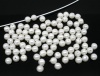 Picture of Acrylic Imitation Pearl Bubblegum Beads Round White About 6mm Dia, Hole: Approx 1mm, 500 PCs