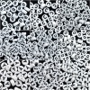 Picture of Acrylic Spacer Beads Round White Alphabet/ Letter "A" About 7mm Dia, Hole: Approx 1mm, 500 PCs