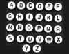 Immagine di Acrilato Separatori Perline Tondo Piatto Bianco Misto Lettera Disegno "A-Z" Circa 7mm Dia, Foro: Circa 1mm, 520 Pz