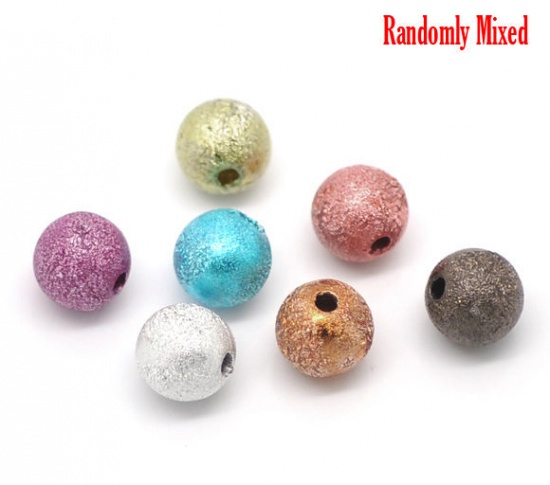 Picture of Acrylic Sparkledust Bubblegum Beads Ball At Random Wrinkled About 8mm Dia, Hole: Approx 1.5mm, 300 PCs