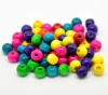 Picture of Wood Spacer Beads Round At Random About 8mm x 6mm, Hole: Approx 2.1mm, 1000 PCs