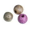 Picture of Acrylic Sparkledust Bubblegum Beads Round At Random About 6mm Dia, Hole: Approx 1mm, 500 PCs