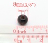 ウッド スペーサ ビーズ 円形 コーヒー色 約 8mm x 6mm、 穴：約 2mm、 1000 個 の画像
