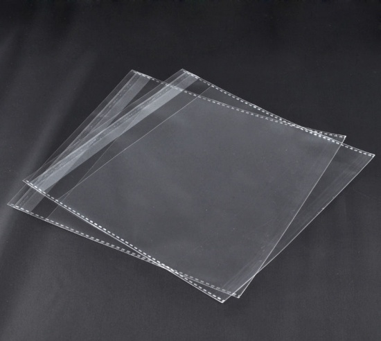 Image de Sachet Pochette Autocollant en Plastique Rectangle Transparent (Espace Utilisable: 22x17cm) 22cm x 20cm, 50 PCs