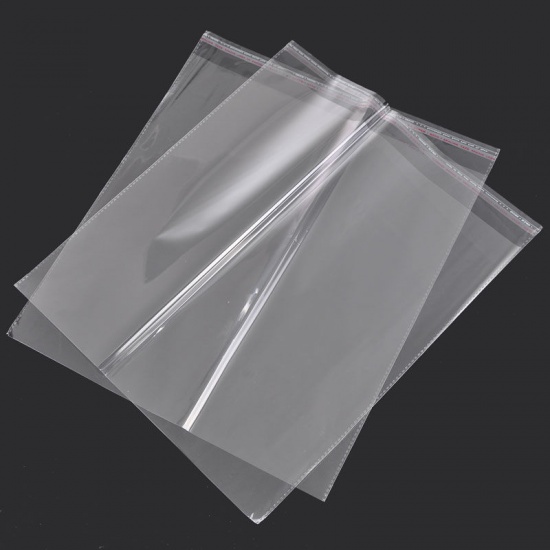 プラスチック製 接着ポリ袋 長方形 透明 (使用可能なスペース：32x33cm) 32cm x 36cm、 50 PCs の画像