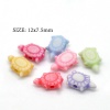 Picture of Acrylic Ocean Jewelry Beads Tortoise Animal At Random Color About 12mm x 7.5mm, Hole: Approx 1.7mm, 1000 PCs