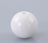 Immagine di Acrilato Separatori Perline Palla Bianco Circa 12mm Dia, Foro: Circa 2mm, 100 Pz