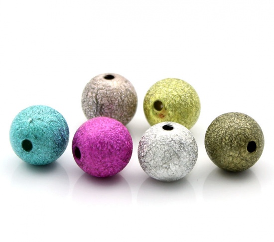 Picture of Acrylic Sparkledust Bubblegum Beads Ball At Random Wrinkled About 12mm Dia, Hole: Approx 2mm, 100 PCs