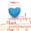 Picture of Acrylic Opaque Bubblegum Beads Heart At Random Polished About 14mm x 11mm, Hole: Approx 2mm, 100 PCs