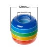 樹脂 ヨーロッパ風 大穴 ビーズ 円筒形 混合色 約12.0mm x 11.0mm、 穴：約6.1mm-5.6mm、 100 個 の画像