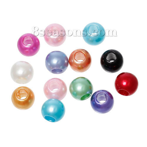 Picture of Acrylic Spacer Beads Drum At Random About 12mm x 10mm, Hole: Approx 5.2mm, 100 PCs