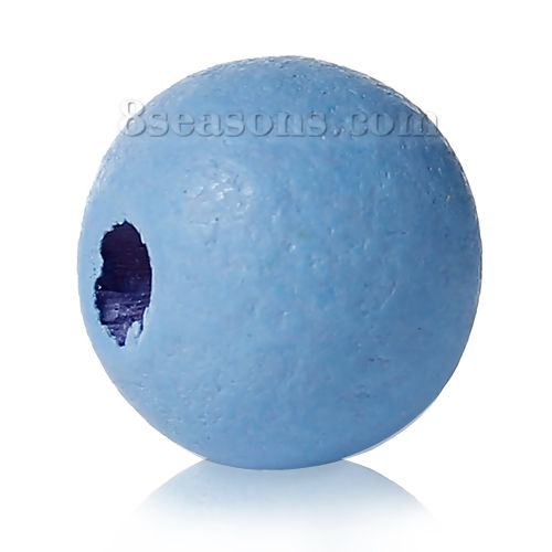 Imagen de Cuentas Madera de Ciprés de Ronda , Azul 8mm Diámetro, 500 Unidades