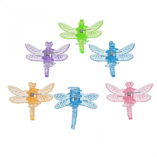 Picture of Plastic Hair Claw Clips Dragonfly At Random 3.6cm x 3.4cm, 100 PCs