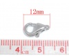 Bild von Zinklegierung Karabinerverschluss Silberfarbe 12mm x 7mm 5 Stück