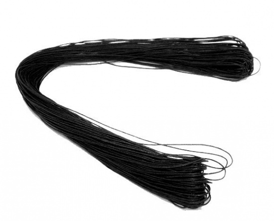 Picture of Cotton Wax Rope Jewelry Rope Black 1mm, 15 M