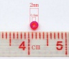 10/0 丸小ビーズ ガラス シードビーズ  レッド  ABカラー 約 2mm 直径、 穴：約 0.6mm、 45 グラム の画像