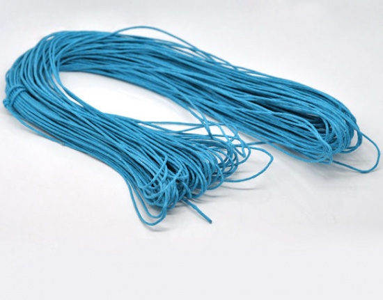 Picture of Cotton Wax Rope Jewelry Rope Blue 1.5mm, 8 M