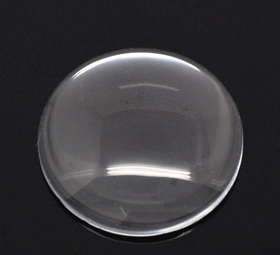 Großverkauf Klar Rund Cabochons Glaskuppel Klebstein Glasstein 20mm D.