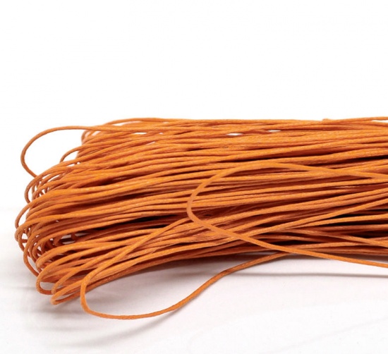 Picture of Cotton Wax Rope Jewelry Rope Orange 1.0mm, 15 M