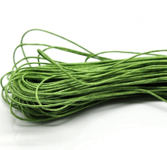 Picture of Cotton Wax Rope Jewelry Rope Green 1.0mm, 15 M