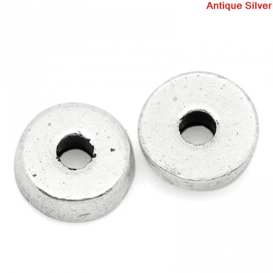 Picture of Spacer Beads Round Antique Silver 5mm Dia,Hole:Approx 1.5mm,200PCs